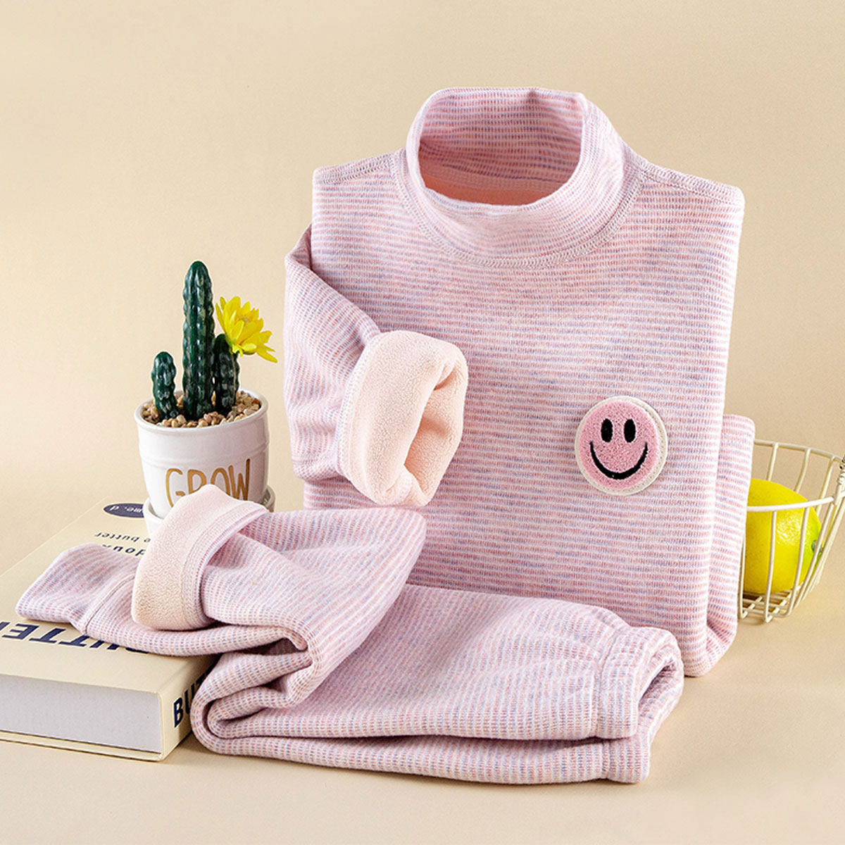 全棉加绒保暖套装儿童内衣男童女童秋冬打底高领秋衣秋裤宝宝睡衣,淘宝优惠券,粉丝福利购,淘宝优惠卷