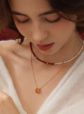 新年鸿运拼接项链本命年红色礼物