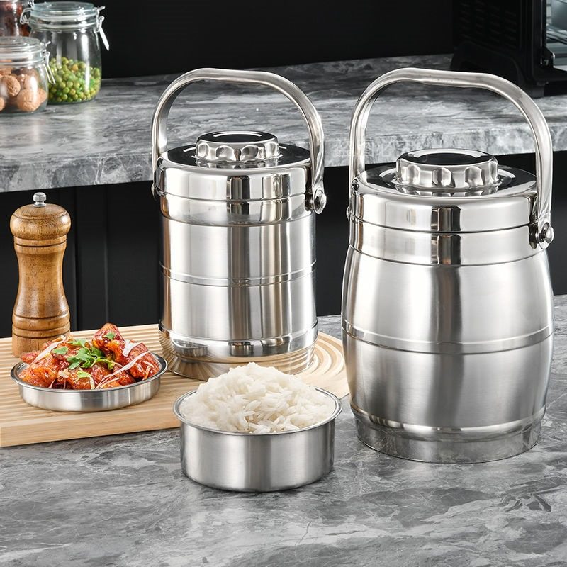 不锈钢3层新款保温桶保温提锅饭桶大容量饭盒带TG77手提双层多层,淘宝优惠券,粉丝福利购,淘宝优惠卷