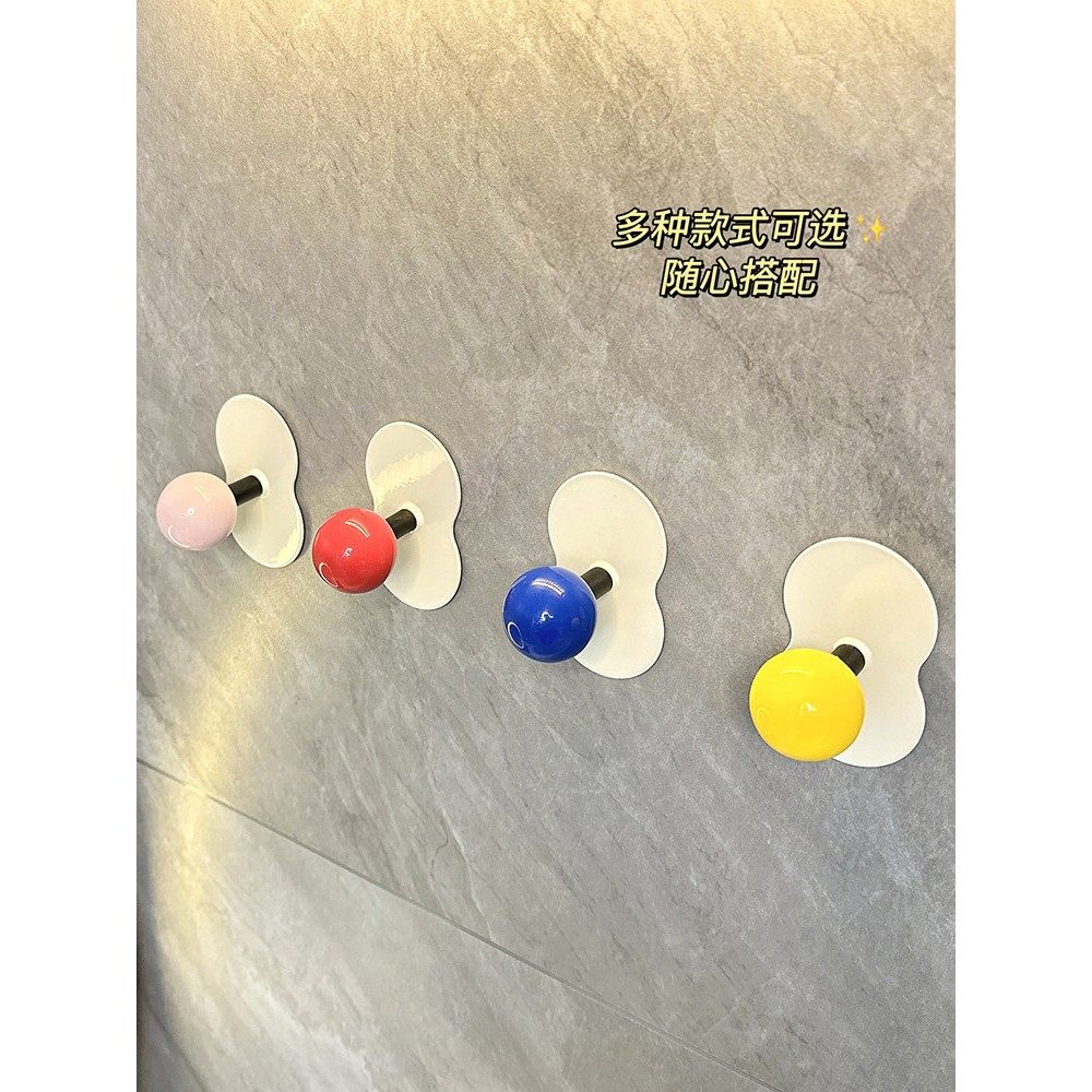 多巴胺挂钩强力粘胶贴墙壁免打孔发饰收纳架厨房浴室免钉挂勾粘钩,淘宝优惠券,粉丝福利购,淘宝优惠卷