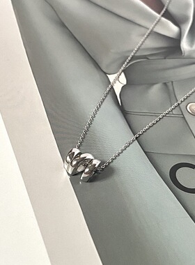 925银镀金波浪锁骨链4