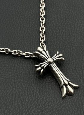 ODEK复古双层十字架项链中号vintage毛衣链重工个性男士经典