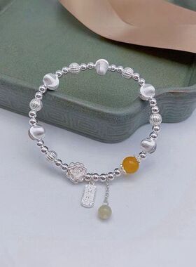 925足银平安莲花手链潮流