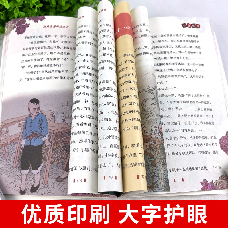 小兵张嘎正版人民文学出版社五年级六年级必读的课外书彩图徐光耀原著适合四至看的红色经典小学生课外阅读书籍老师推荐wl宝葫芦,淘宝优惠券,粉丝福利购,淘宝优惠卷