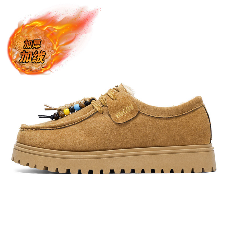 秋冬季加绒保暖勃肯鞋棉鞋男款新款户外休闲厚底防滑东北男士棉靴 - 图3