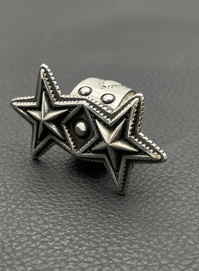 ODEK复古纳瓦霍s双叠星戒指cody sanderson风格星星指环男士