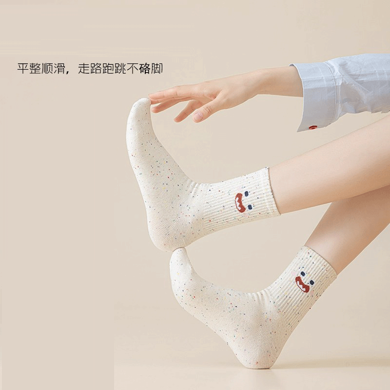 袜子女款中筒袜春秋款防臭2025新款爆款网红卡通无骨月子袜吸汗 袜子女款中筒袜春秋款防臭2025新款爆款网红卡通无骨月子袜吸汗