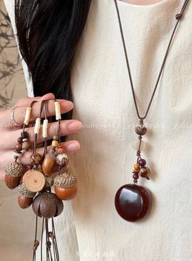 新中式橡果项链女|超1000次加购