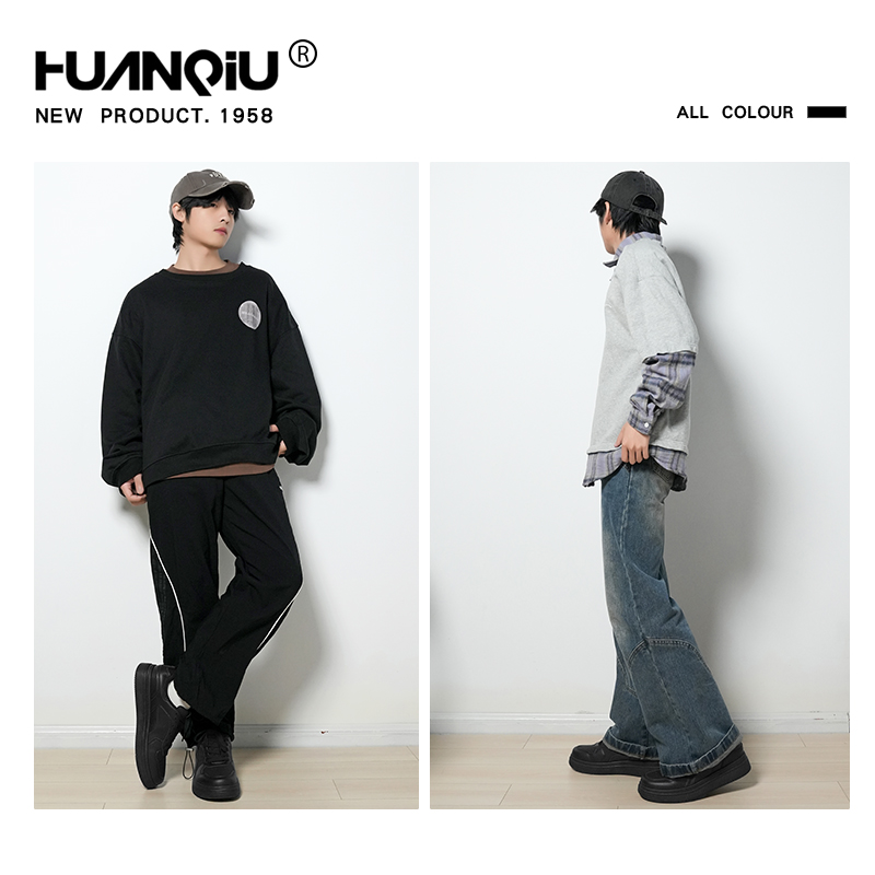 环球男鞋小黑鞋子男2025年新款春季黑色板鞋皮面百搭休闲运动潮鞋 - 图2