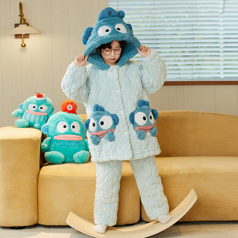2025新款儿童睡衣男童冬季三层夹棉加绒加厚珊瑚绒男孩冬款家居服,淘宝优惠券,粉丝福利购,淘宝优惠卷