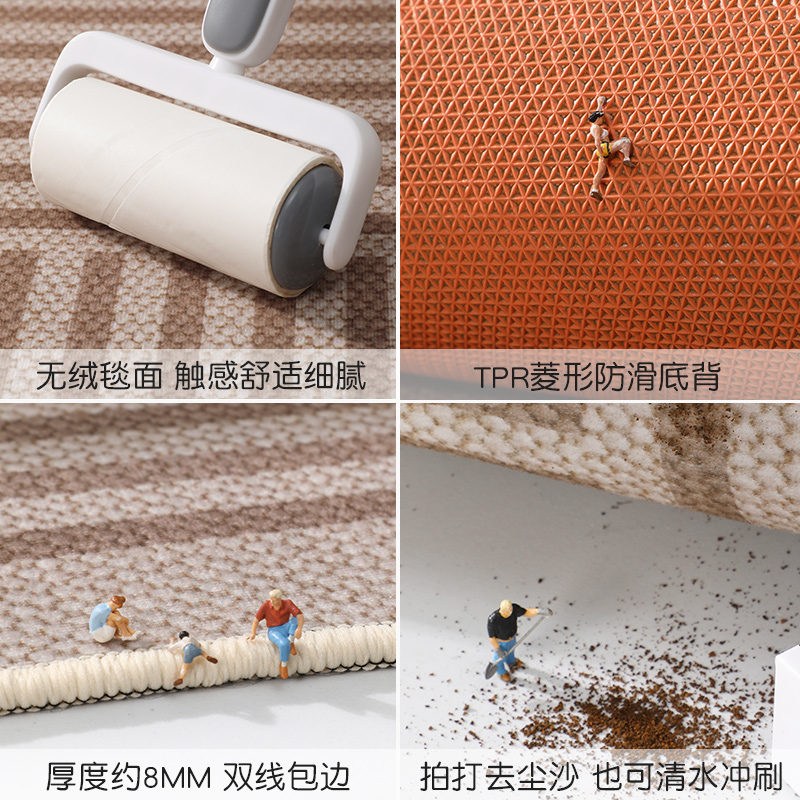 2025新款入户门地垫进门门口脚垫高级感耐脏免洗门垫入门地毯防滑 - 图2
