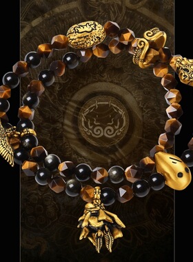 《黑神:话悟空》六根齐聚黑电黑双层手链送男友国风文化周边礼物