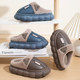 Children's cotton shoes autumn and winter boys' leather waterproof children's home indoor girls' baby plus velvet warm cotton slippers