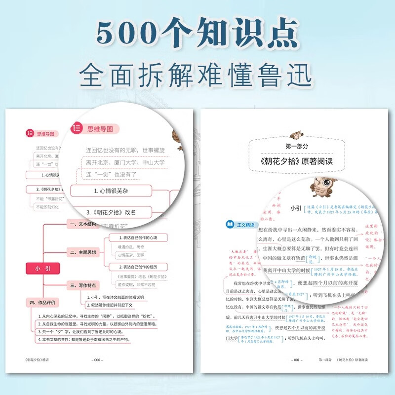 鲁迅名著经典朝花夕拾精讲一本书读懂表达思想思维导图批注式解析七年级课外阅读经典名著文学语文阅读课美文赏析初中书目导读考点 - 图2