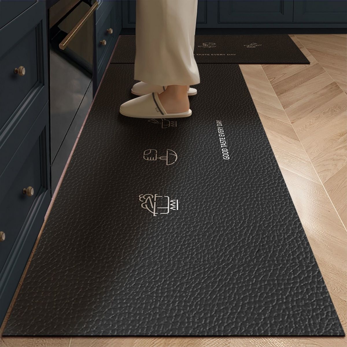 High-end kitchen floor mats, cuttable, water-absorbing, oil-absorbing, wipeable, special non-slip floor mats, stain-resistant carpet technology cloth