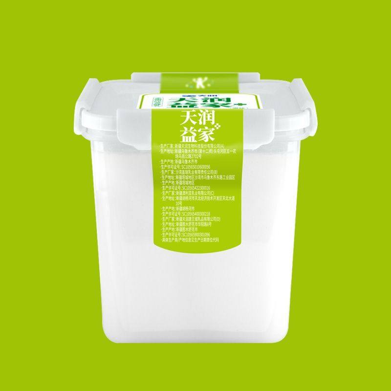 天润新疆益家低温酸奶1kg网红方桶酸奶老酸奶可DIY全脂风味发酵乳,淘宝优惠券,粉丝福利购,淘宝优惠卷