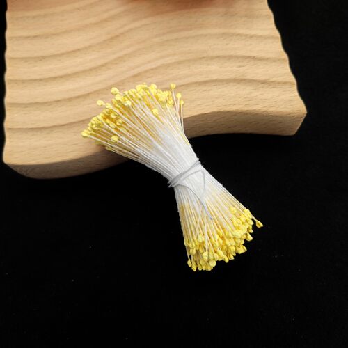 仿真花芯花蕊花心花朵绒花手工DIY材料包发簪步摇发饰品配件白色 - 图2