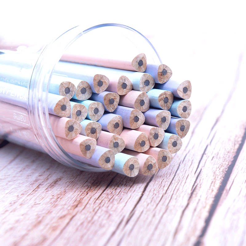 100支原木铅笔小学生儿童幼儿园写字考试绘图素描专用安全原三角