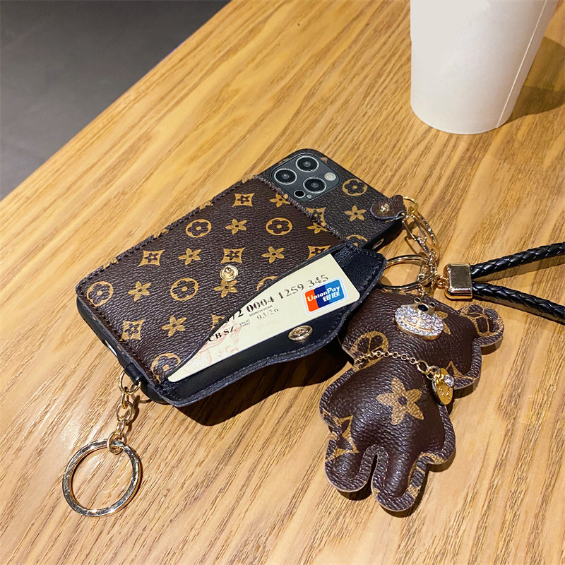 适用于iphone17ProMax手机壳苹果16插卡套15斜跨14plus手绳12可爱熊13复古xr零钱包xsmax全包7防摔创意保护套,淘宝优惠券,粉丝福利购,淘宝优惠卷