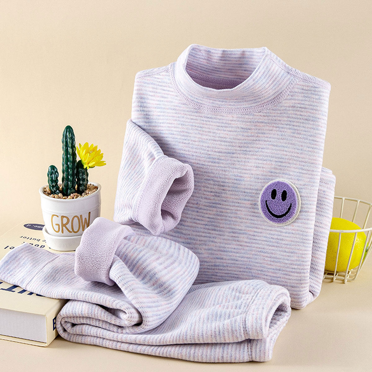 全棉加绒保暖套装儿童内衣男童女童秋冬打底高领秋衣秋裤宝宝睡衣,淘宝优惠券,粉丝福利购,淘宝优惠卷