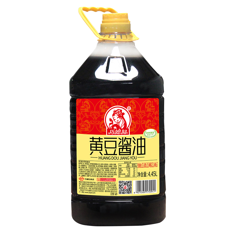 巧媳妇黄豆酱油炒菜卤炖家用商用大桶装烹调炒菜酿造酱油4.45L