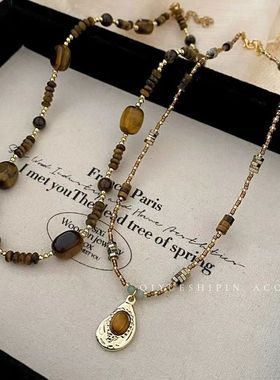 虎眼石复古项链|超6000次加购