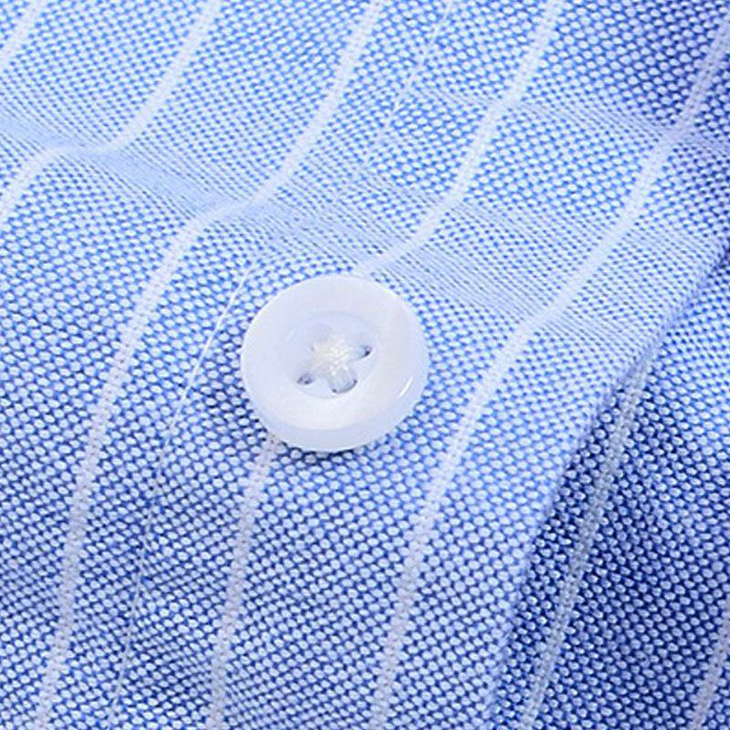 新款2025春季衬衫男全棉牛津纺免烫休闲百搭长袖条纹衬衣男内搭,淘宝优惠券,粉丝福利购,淘宝优惠卷