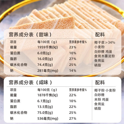 薄脆南国食品早餐187g*3盒海南特产饼干零食小吃椰香薄饼代餐茶点 - 图3