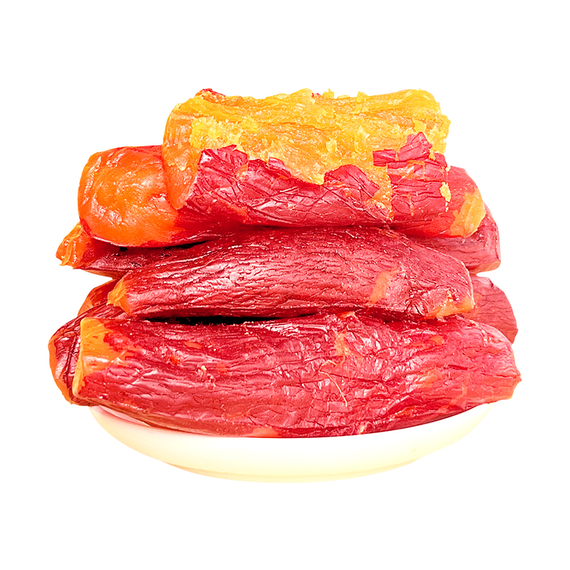 Dried red Yao baked potatoes with skin, original flavored dried sweet potatoes, soft, waxy and sweet dried sweet potatoes