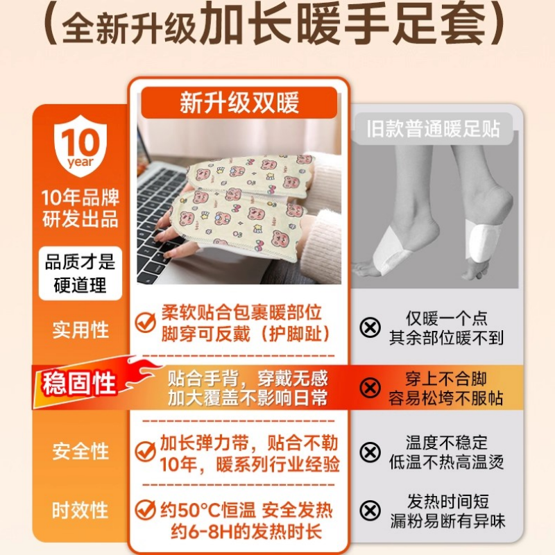 暖手宝自发热暖手贴穿戴式暖宝宝学生专用神器一次性冬天新款暖贴,淘宝优惠券,粉丝福利购,淘宝优惠卷
