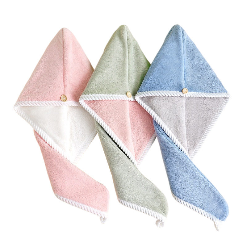 干发帽a类加厚双层吸水干发毛巾浴帽女珊瑚绒洗头巾批发可加LOGO,淘宝优惠券,粉丝福利购,淘宝优惠卷