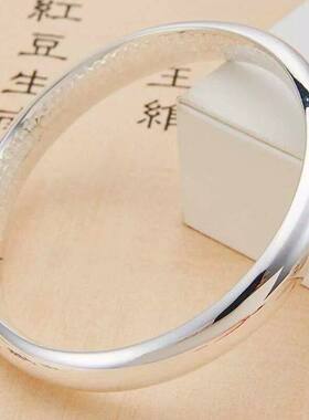 【幂琳】老字号银楼实心闭口手镯女9999纯银光面妈妈足银手环镯子