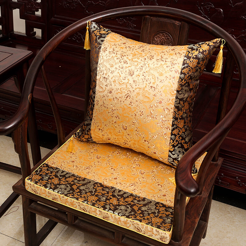 新中式红木椅子坐垫茶椅实木家具沙发太师椅圈椅茶桌椅垫餐椅座垫 - 图3