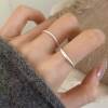S999 solid silver open ring star ring