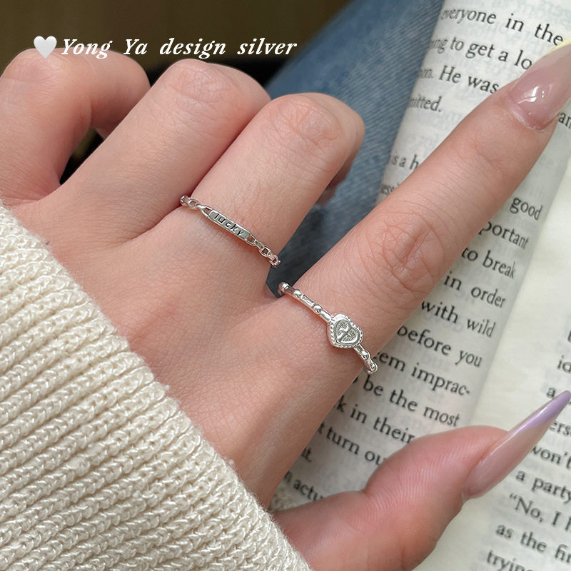 S999 pure silver S925 sterling silver open ring
