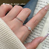 S999 pure silver S925 sterling silver open ring