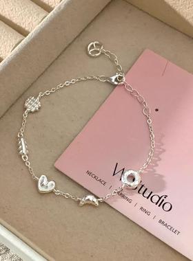 木木纯银手链纯银ins面包小众