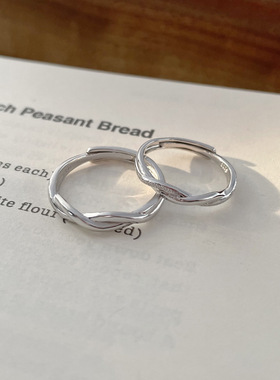 S999纯银莫比乌斯环情侣戒指