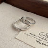 S925 sterling silver couple ring open pair