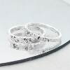 Pure silver 9999 three-sided ice ring