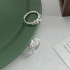 S999 solid silver ring open finger ring index finger ring