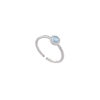 S925 sterling silver natural aquamarine ring
