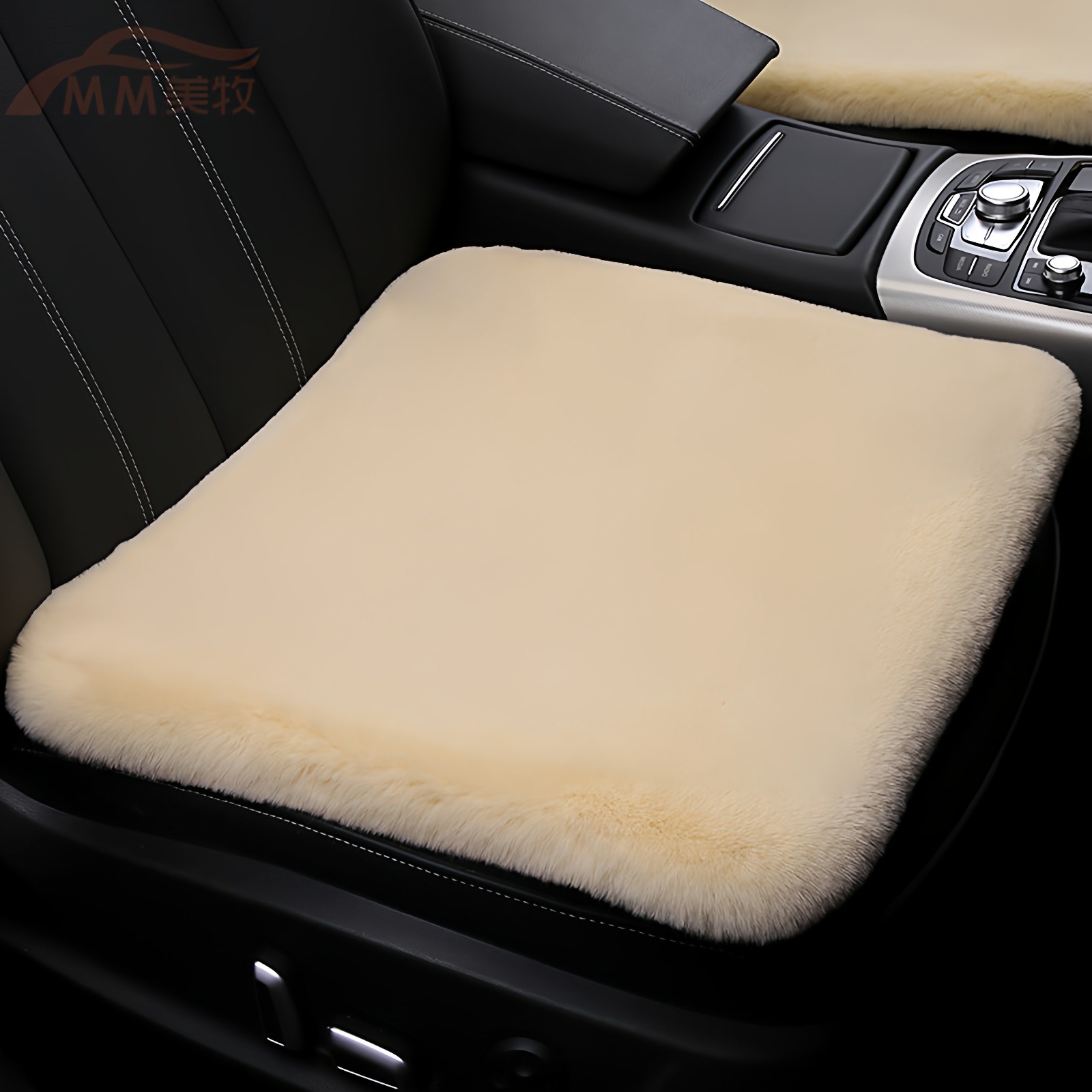 冬季保暖仿獭兔毛绒汽车坐垫羊毛加厚加密三件套单片办公座椅套垫,淘宝优惠券,粉丝福利购,淘宝优惠卷
