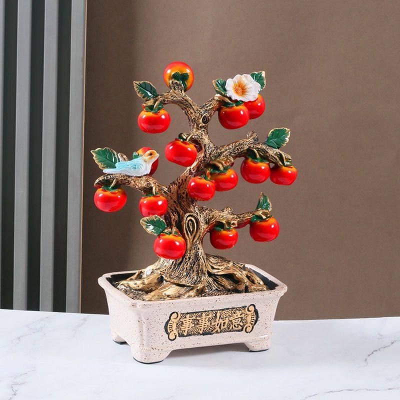 事事如意柿子树摆件乔迁新居玄关客厅酒柜电视柜桌面装饰品送朋友,淘宝优惠券,粉丝福利购,淘宝优惠卷