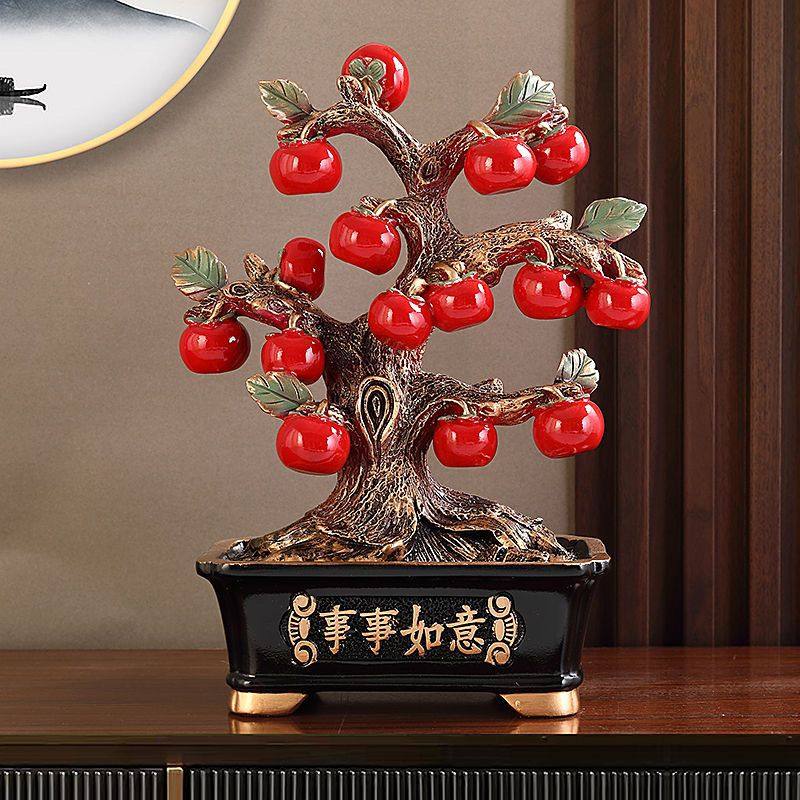 事事如意柿子树摆件乔迁新居玄关客厅酒柜电视柜桌面装饰品送朋友,淘宝优惠券,粉丝福利购,淘宝优惠卷