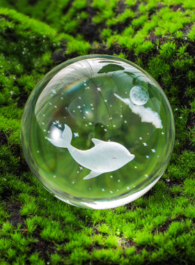 水晶球装饰小摆件愈系透明玻璃球