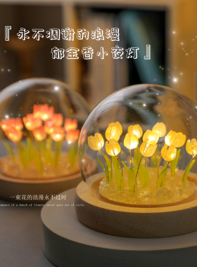 郁金香花海小摆件母亲节送人礼物