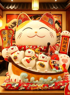 招财猫摆件自动摇手开业礼品
