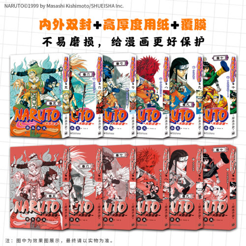 火影忍者漫画书波之国篇中忍考试篇简中重制版 岸本齐史 NARUTO火影漫画忍者漫画 日本经典动漫画卡通 漩涡鸣人疾风传 - 图1