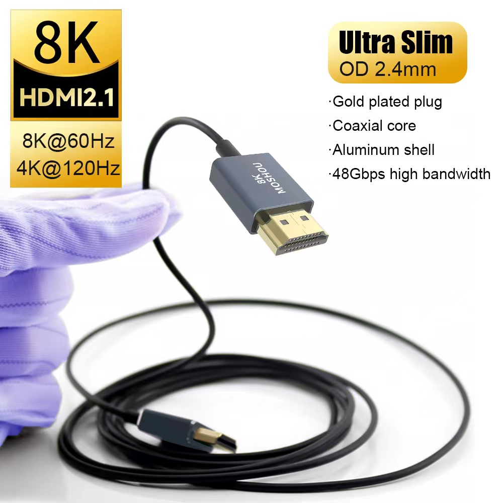 魔兽超细柔软同轴2.1版8K迷你Mini/Micro HDMI直播高清线4K 120Hz-图2